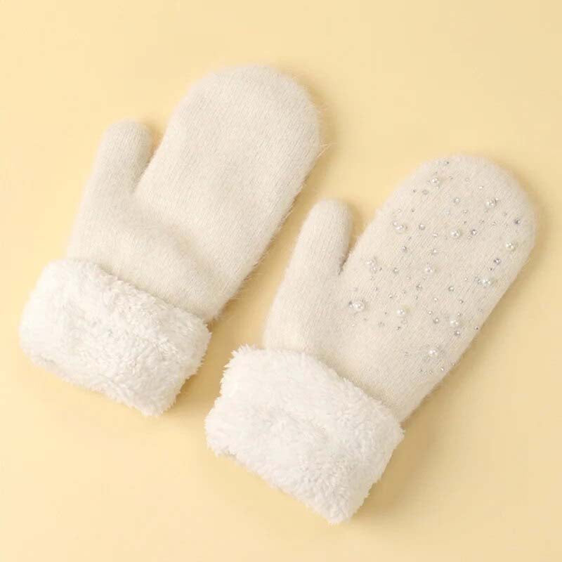 Warme Plüschhandschuhe