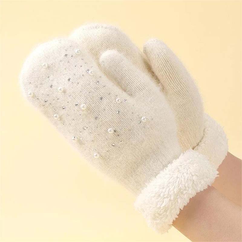 Warme Plüschhandschuhe