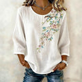 Vintage-Bluse Mit Blumenmuster