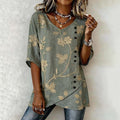Vintage-Bluse Mit Blumenmuster