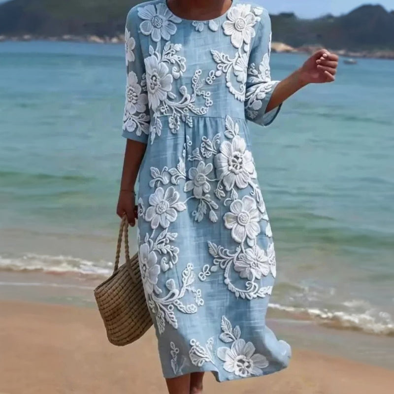 Vintage-Kleid Mit Blumenmuster
