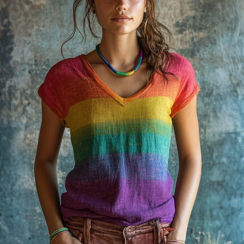 Buntes Vintage-T-Shirt