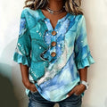 Vintage-Bluse Mit Farbverlauf