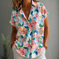 Vintage-Bluse Mit Blumenmuster