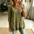 Vintage-Bluse Mit Blumenmuster