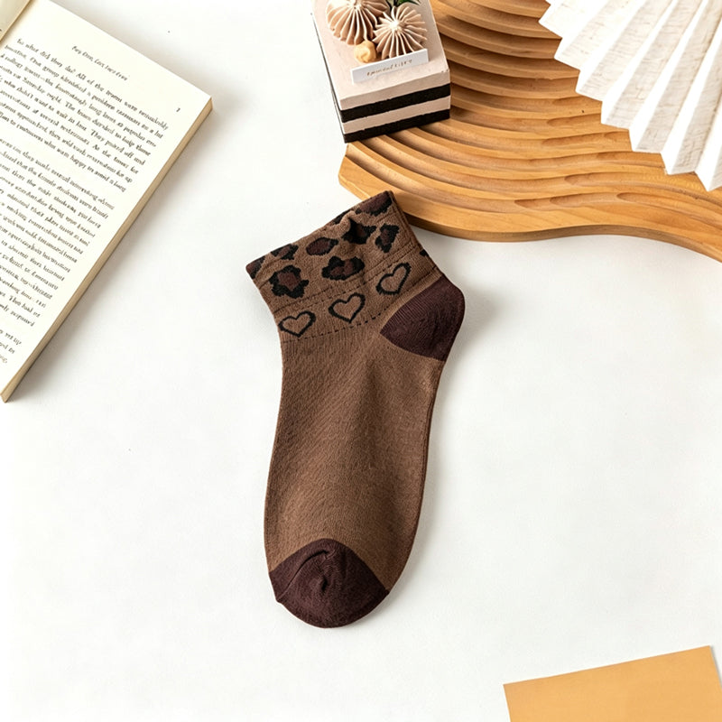 Vintage-Socken Mit Leopardenmuster