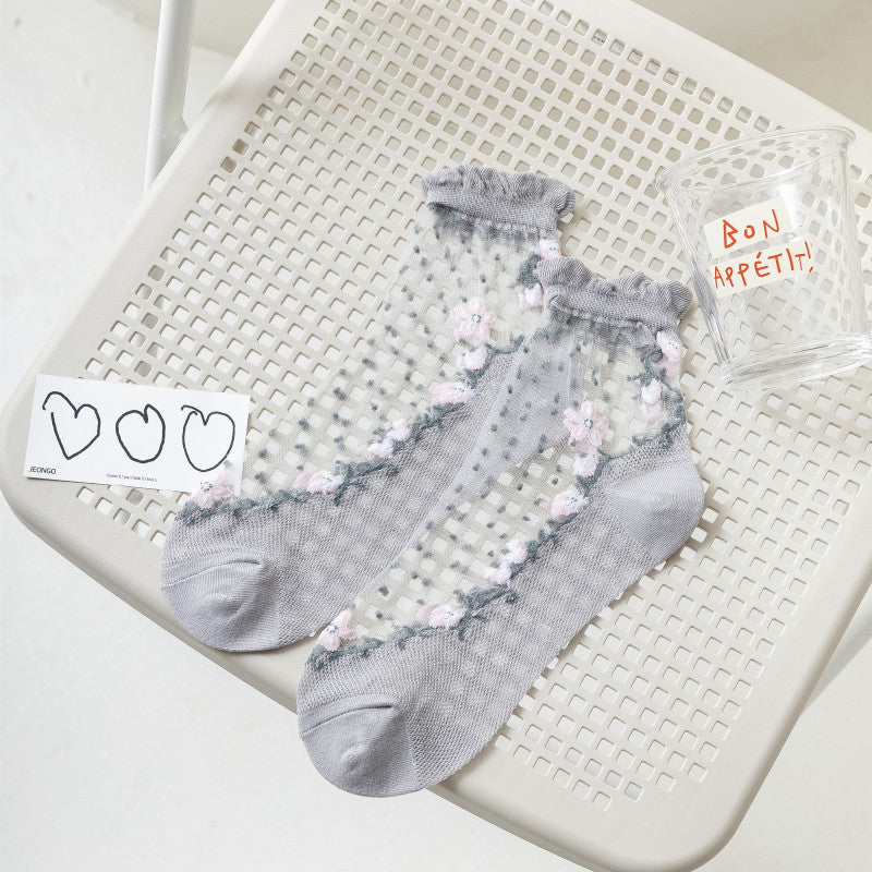 Atmungsaktive Blumensocken