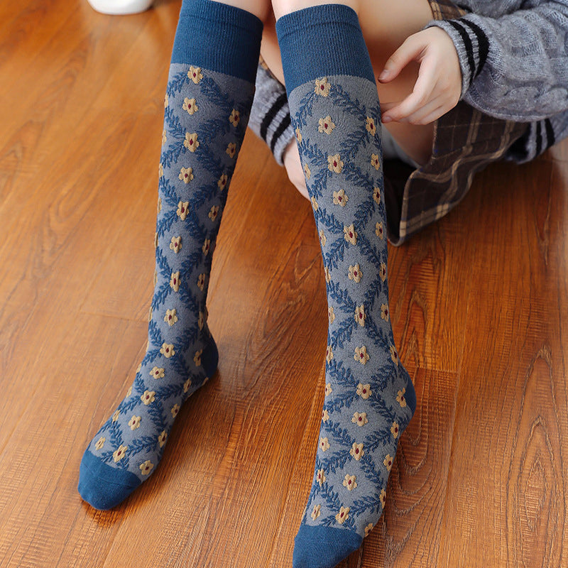 Vintage-Socken Mit Blumenmuster