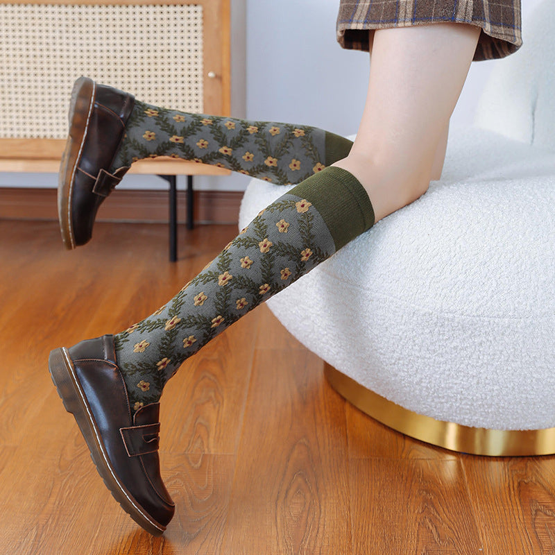 Vintage-Socken Mit Blumenmuster