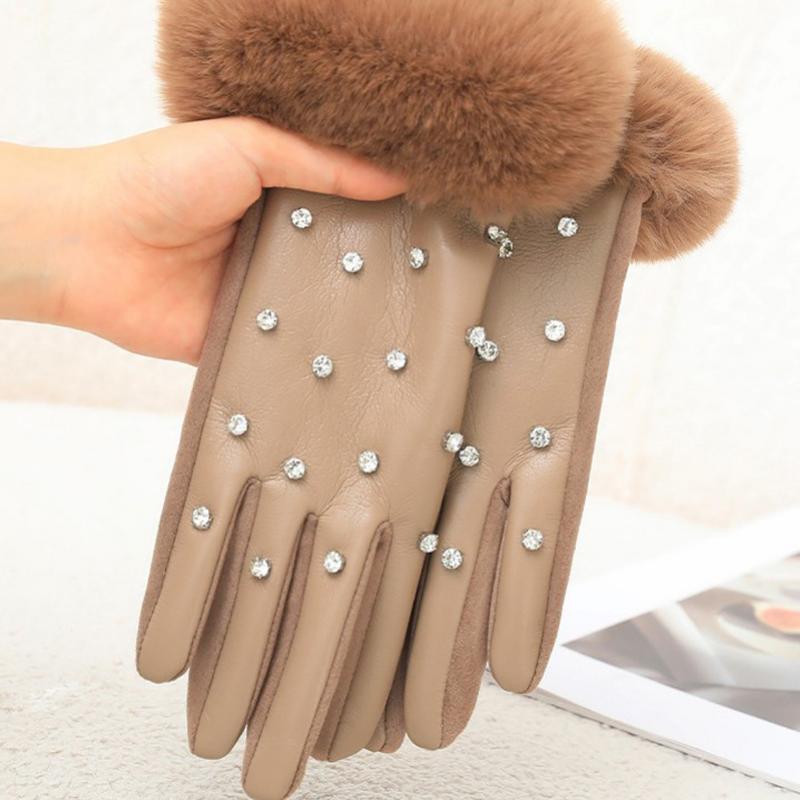 Warme Plüschhandschuhe