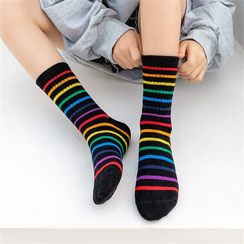 Bunte Gestreifte Socken