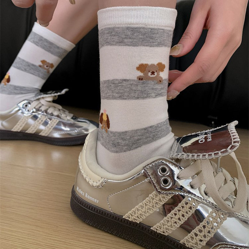 Lässige Socken Mit Welpenmotiv
