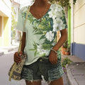 Vintage-T-Shirt Mit Blumendruck