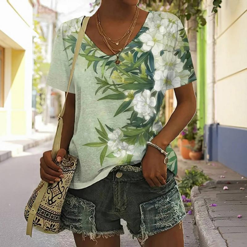Vintage-T-Shirt Mit Blumendruck