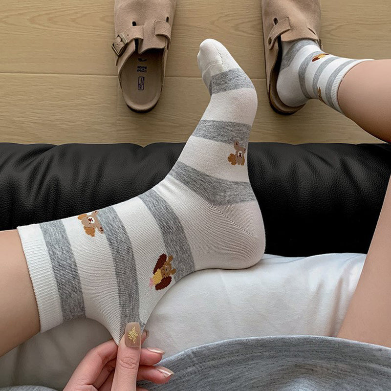 Lässige Socken Mit Welpenmotiv