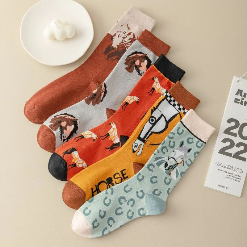 Lässige Socken Mit Tiermuster