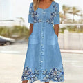 Vintage-Kleid Mit Blumenmuster