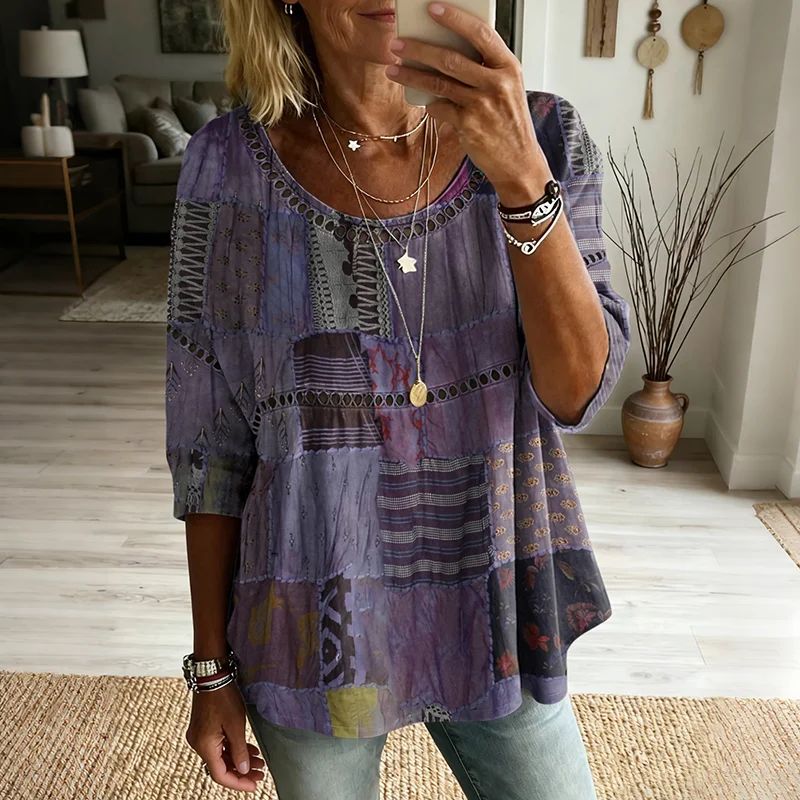Vintage Lässige Bluse