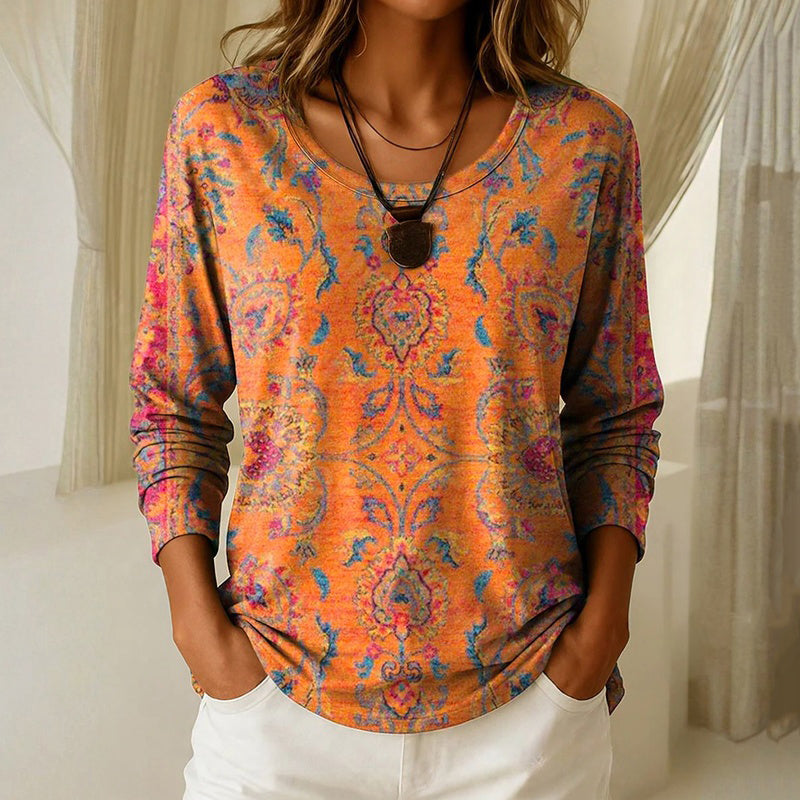 Vintage-T-Shirt Mit Ethno-Print