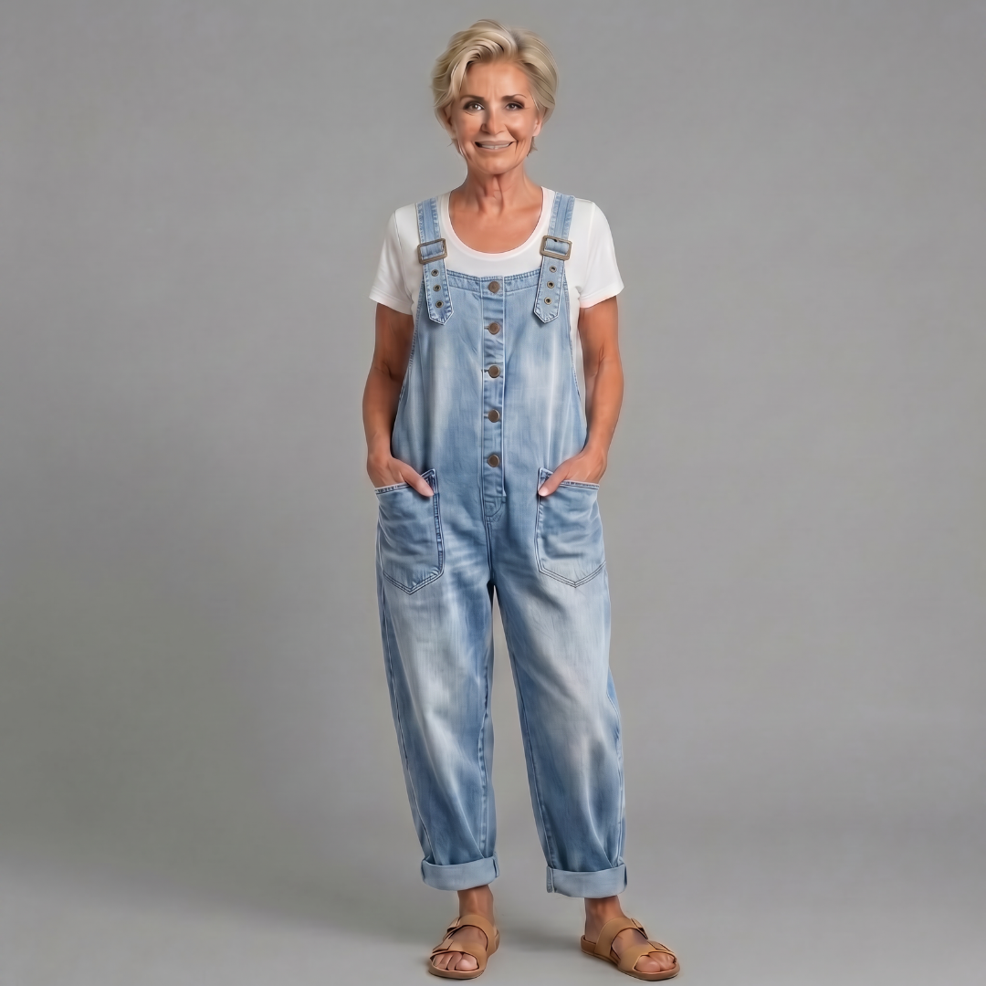 Saylor | Salopette in denim vintage dal fascino senza tempo
