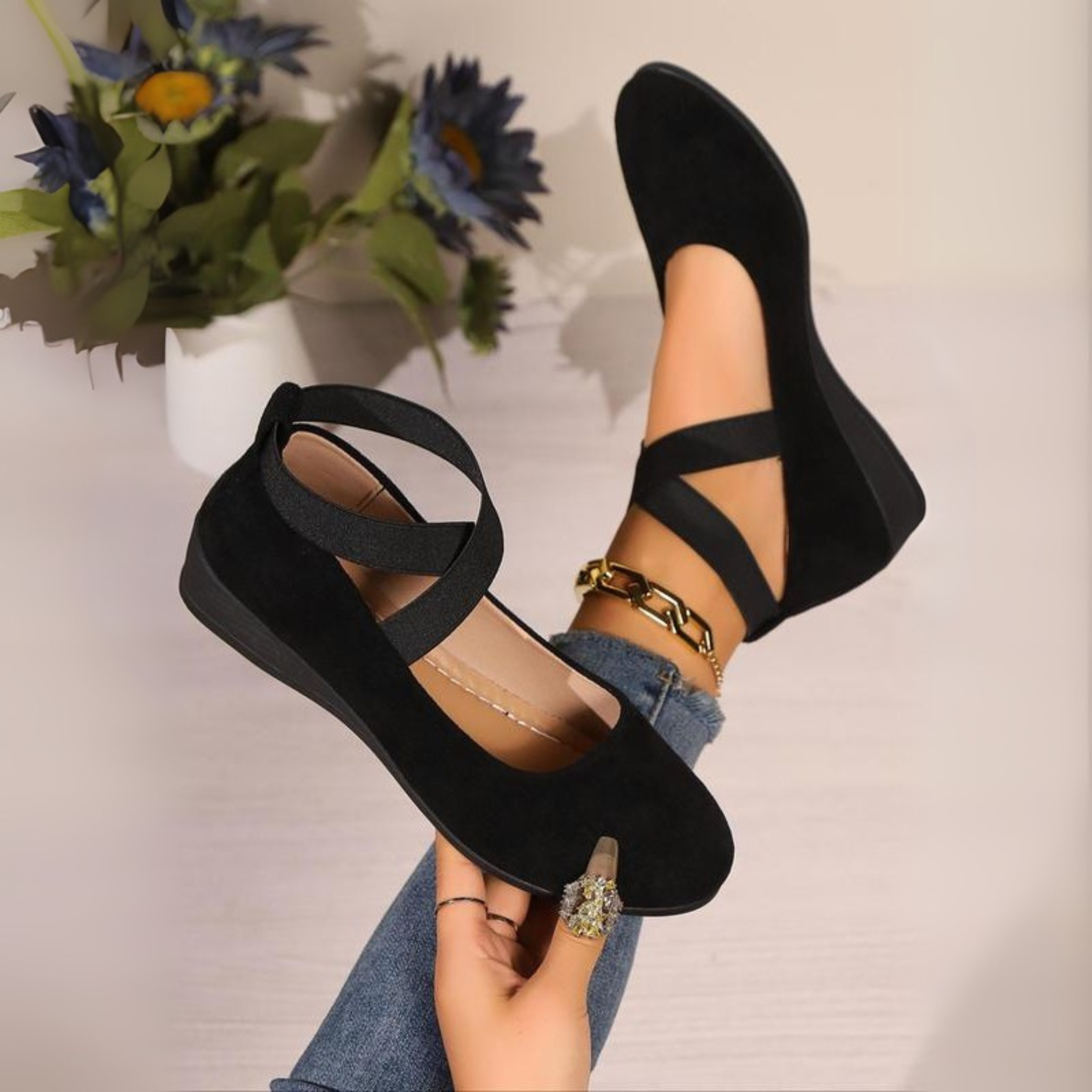 Calerinne | Zapatos bailarinas con cuña cerrada