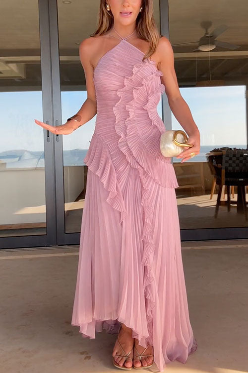 Rosé | Vestido Largo Plisado