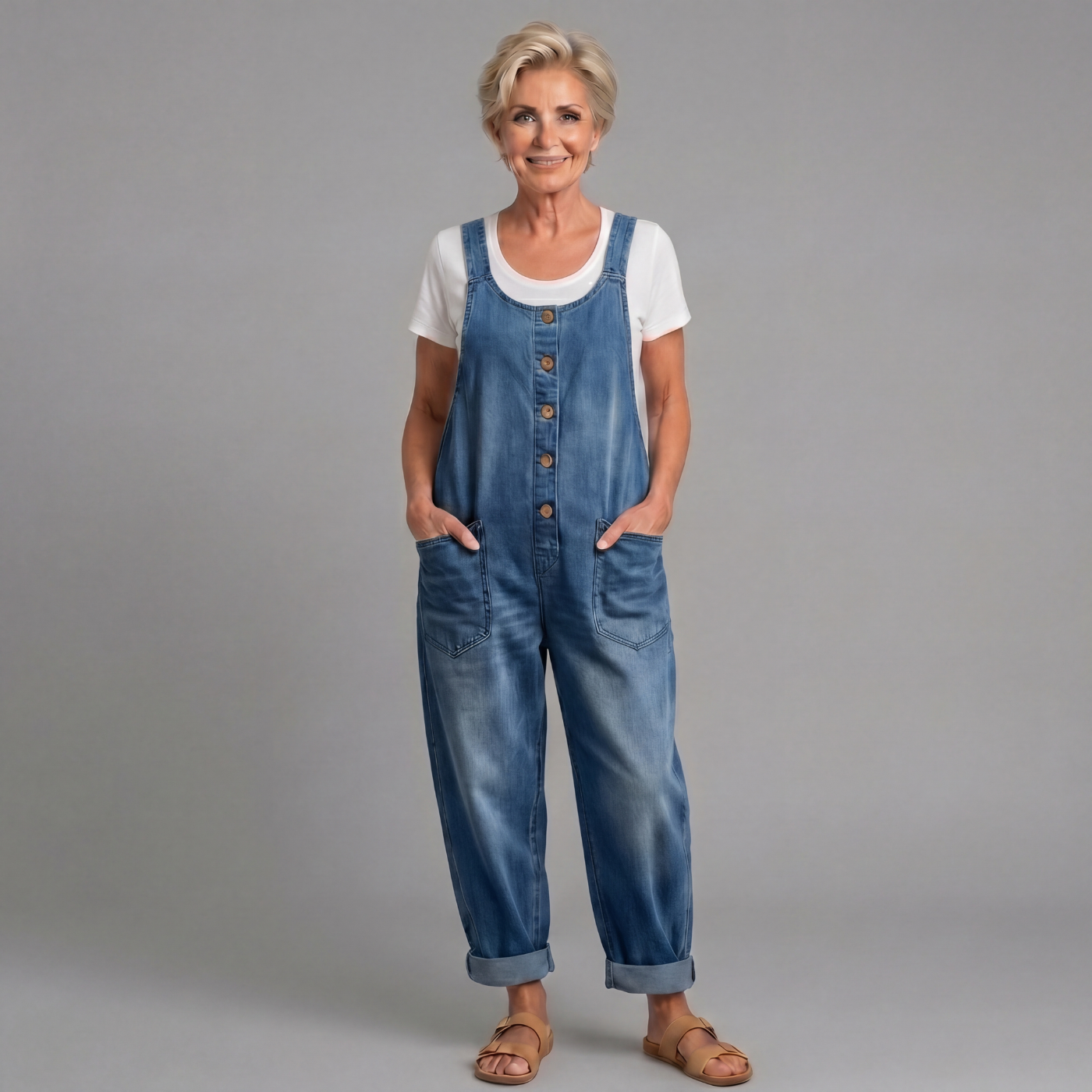 Saylor | Salopette in denim vintage dal fascino senza tempo