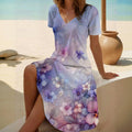 Vintage-Kleid Mit Blumendruck