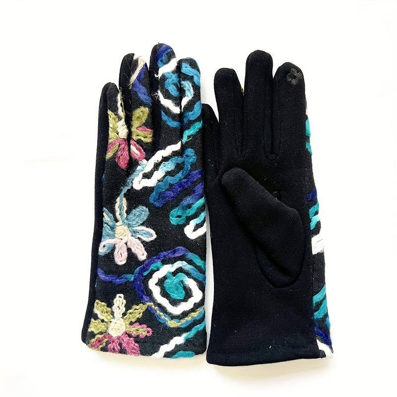 Warme Handschuhe Im Ethno-Stil