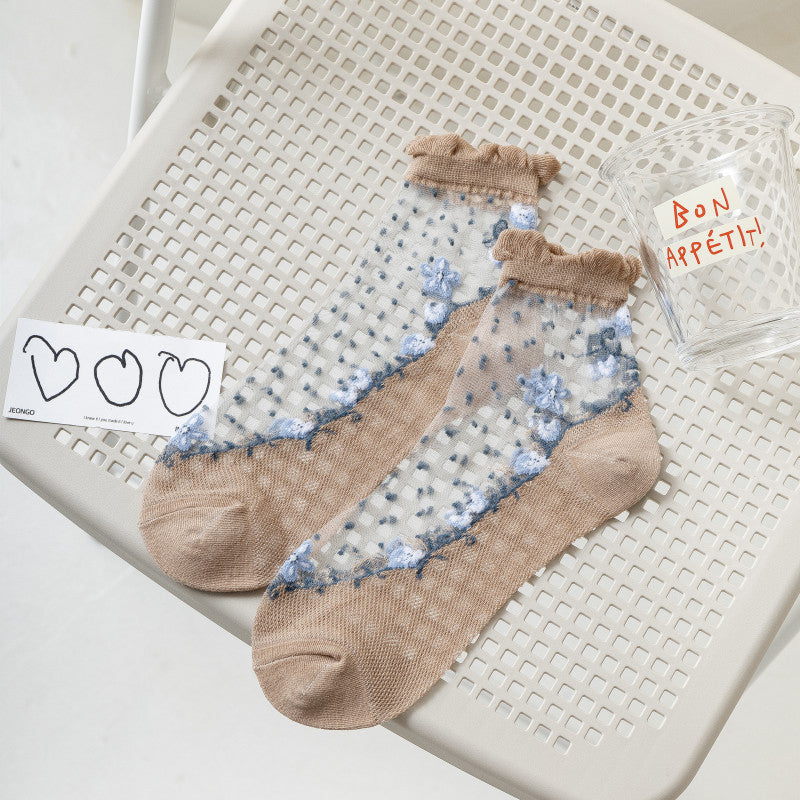 Atmungsaktive Blumensocken