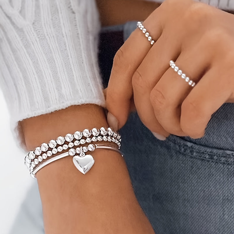 Herz Perlenarmband