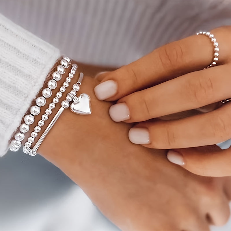 Herz Perlenarmband
