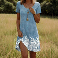 Vintage-Kleid Mit Blumenmuster