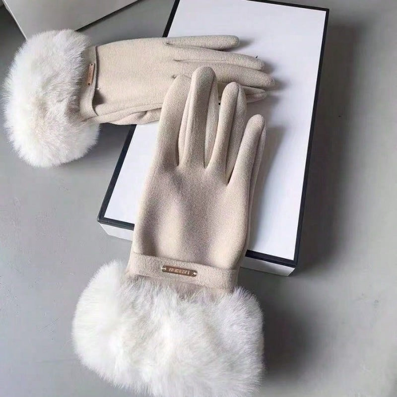 Einfarbige Warme Handschuhe