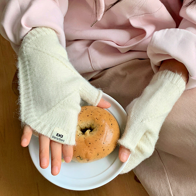 Einfarbige Warme Handschuhe