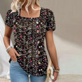 Vintage Bluse Mit Blumendruck