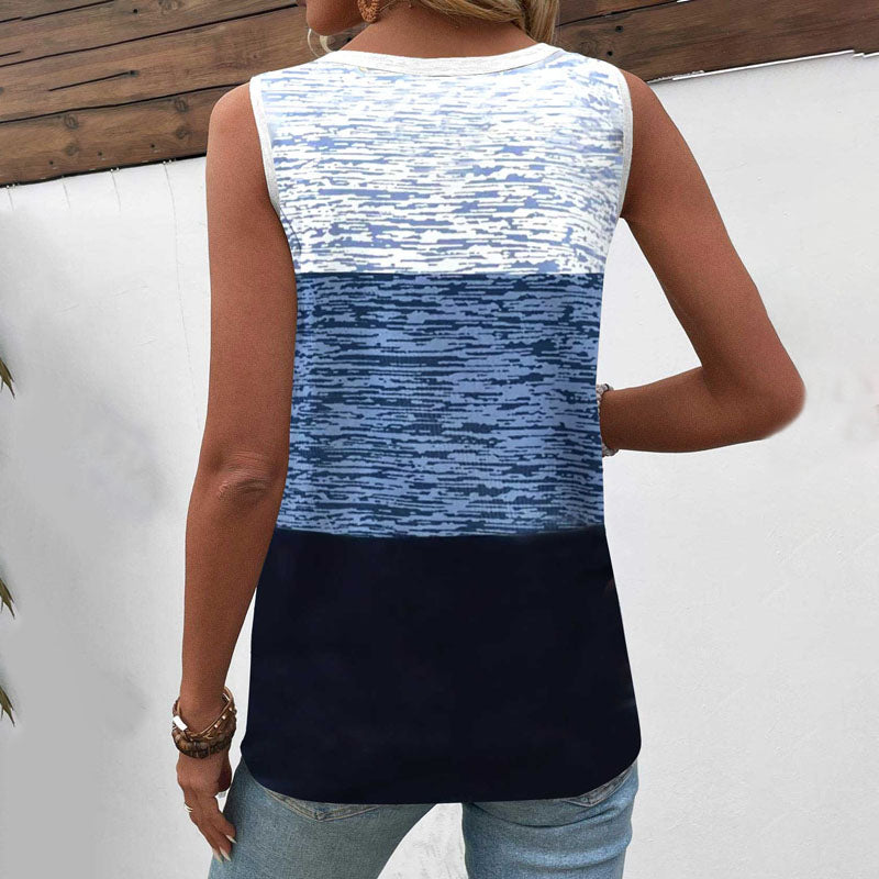 Lässiges Farbblock-Tanktop