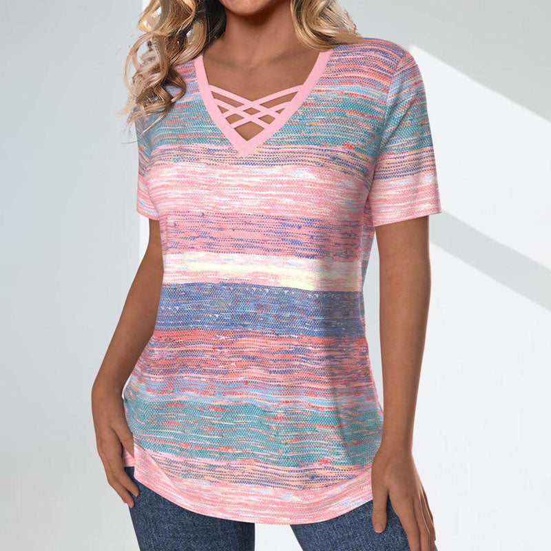 Lässige Bluse Mit Farbverlauf