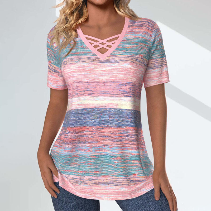 Lässige Bluse Mit Farbverlauf