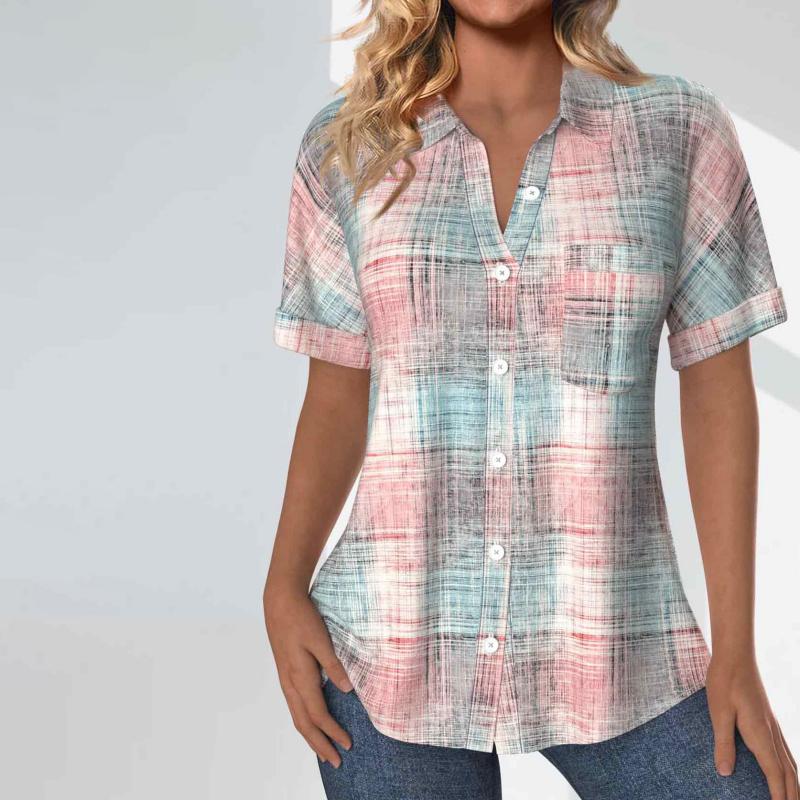 Lässige Bluse Mit Farbverlauf