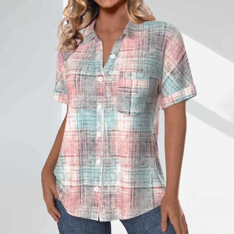 Lässige Bluse Mit Farbverlauf