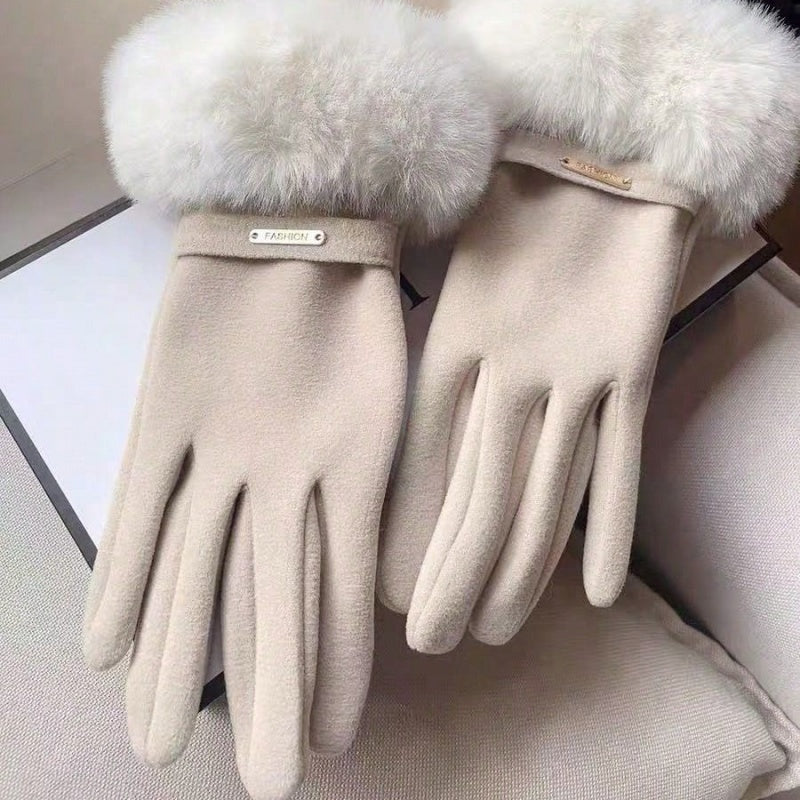 Einfarbige Warme Handschuhe