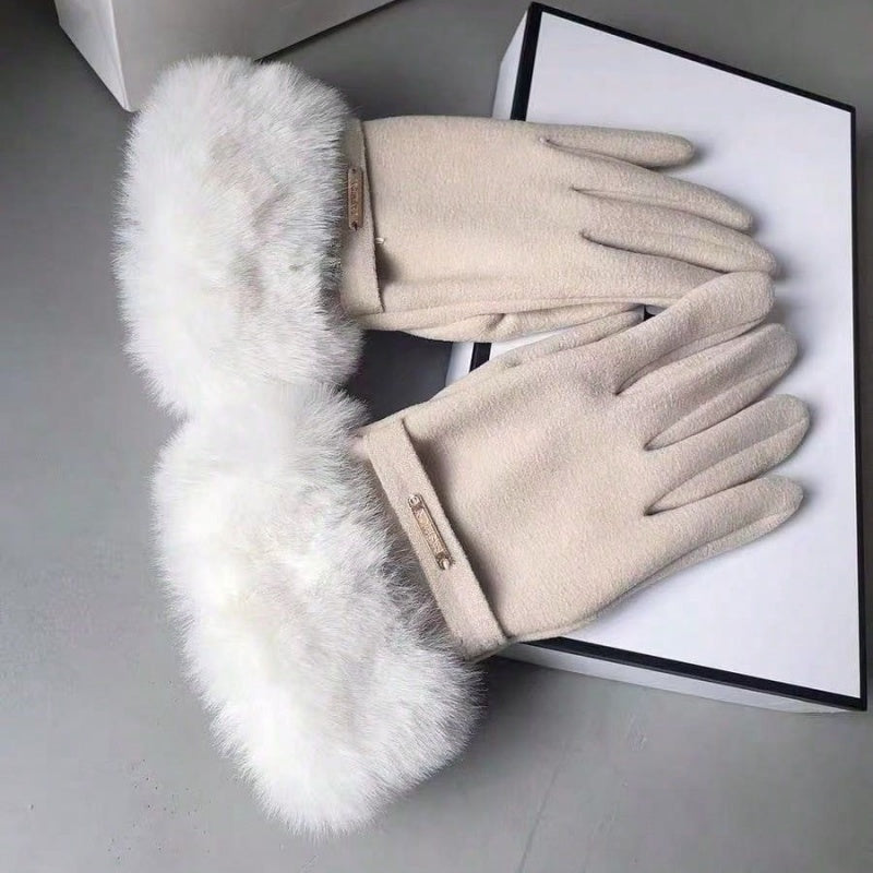 Einfarbige Warme Handschuhe
