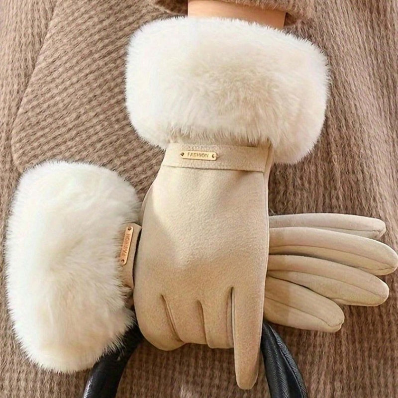 Einfarbige Warme Handschuhe