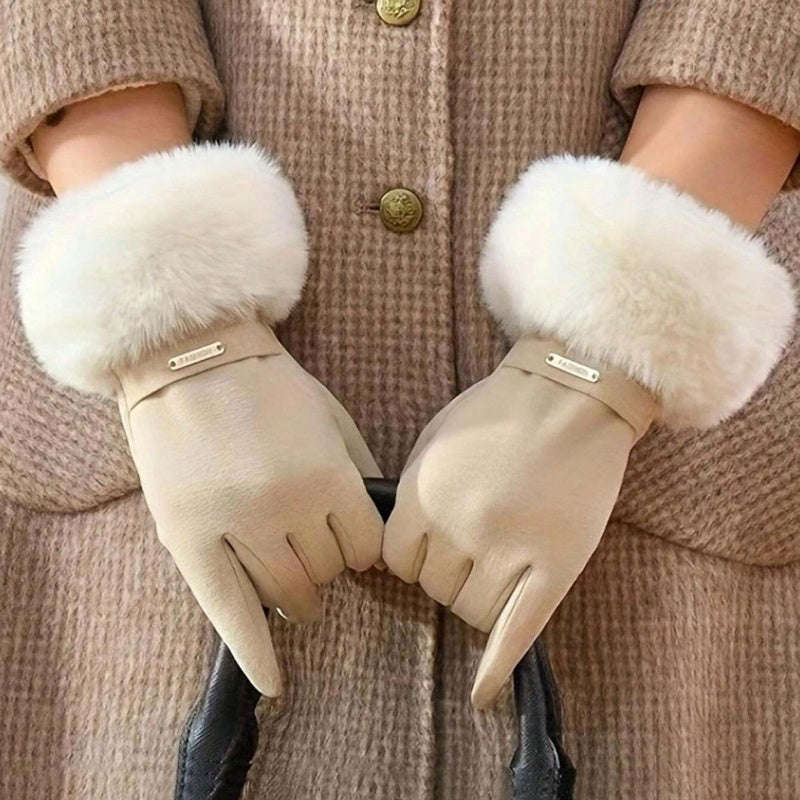 Einfarbige Warme Handschuhe