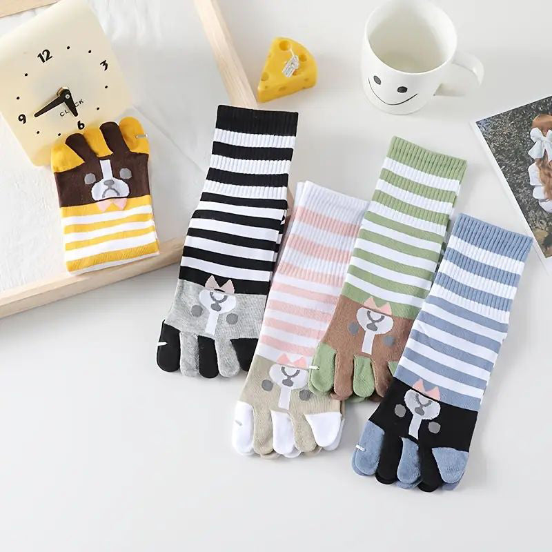 Packung Mit 5 Paar Fünf-Zehen-Socken