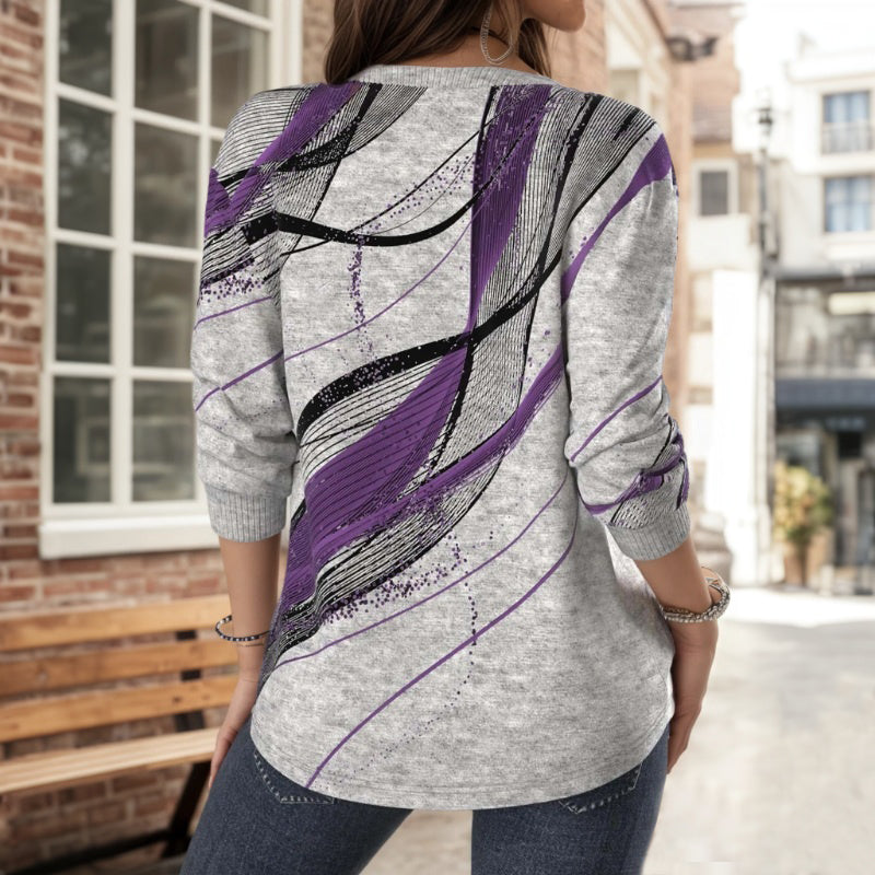 Vintage-Bluse Mit Farbverlauf