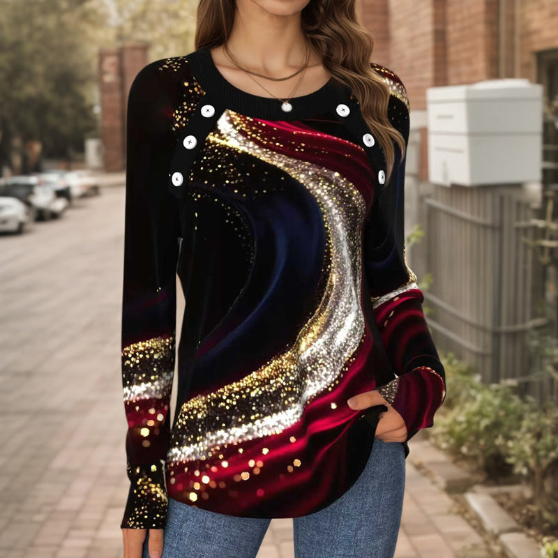 Lässige Bluse Mit Farbverlauf