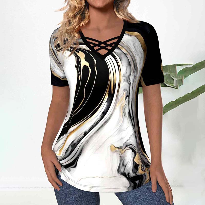 Lässige Bluse Mit Farbverlauf