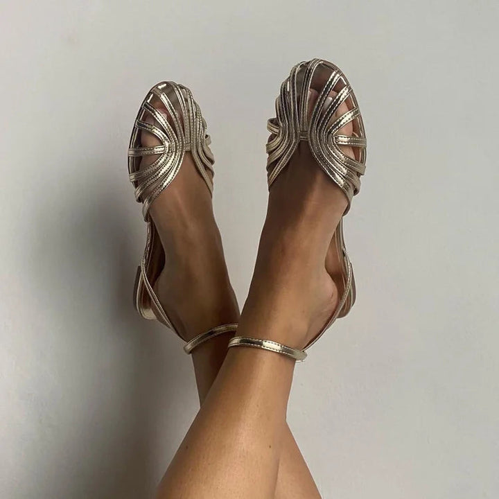 Vittoria | Sandali Gioiello Dorati
